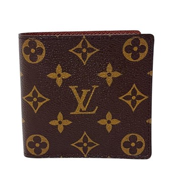 正品路易威登 Portefeuille Marco 雙錢包緊湊型皮夾 Monogram M61675，狀況極佳，二手