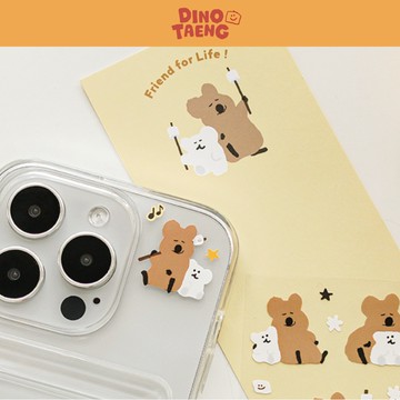 現貨！韓國文創代購🇰🇷DINOTAENG 可撕除貼紙 多款可愛主題 韓國正品 文創 手帳 短尾袋鼠 BOBO 棉花糖村