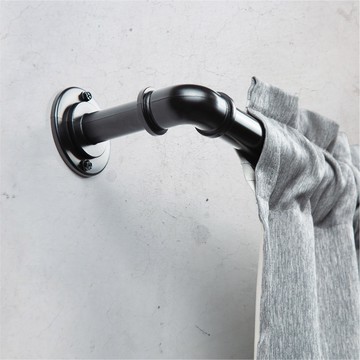 Home Desyne捷安傢飾 現貨 25.4mm單層 工業風窗簾伸縮桿 台灣製4色2尺寸 裝潢 防鏽 中鋼鐵材 DIY