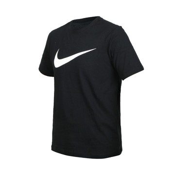 nike 男短袖t恤-純棉 慢跑 路跑 休閒 上衣 黑白