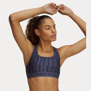 UA 女 Crossback 印花中衝擊運動內衣-熱銷商品