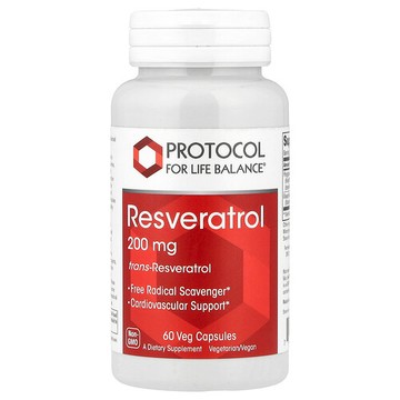 Protocol for Life Balance, 白藜蘆醇，60 粒素食膠囊