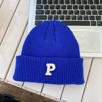 【PING'S🌞】秋冬韓版ins時尚新款甜美P字母毛線帽子女保暖百搭學生針織帽冷帽