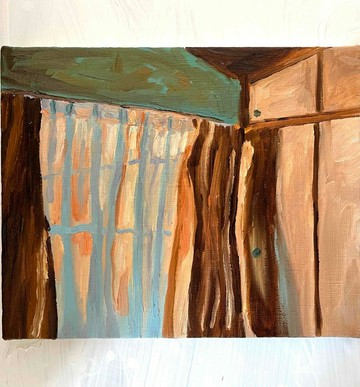 原畫・油畫「畫家的房間」畫作・F3(22×27cm)