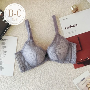 內衣【煙紫迷情 】膠原蛋白機能軟鋼圈內衣 *B/C罩 (灰) #27992