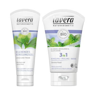 德國 Lavera 淨白系列 潔顏膠100ml深萃角質面膜 125ml【心心哈德】現貨 全館499超取免運｜滿額領券最高現折$200｜雙12嘉年華⚡專櫃 美妝 香氛 保養 禮享保養 香約聖誕 美的三次方