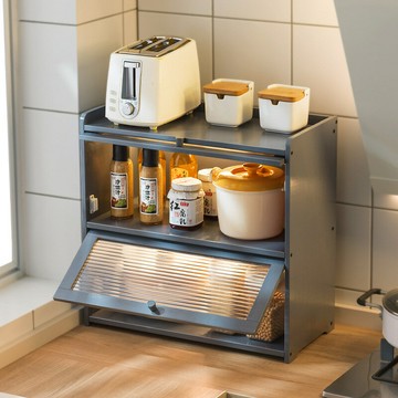 ??快速出貨?? 附發票 廚房置物架子調料碗碟收納多層臺面儲物柜碗柜家用餐具碗筷收納盒