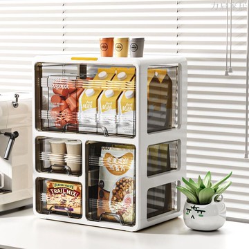 水杯收納架2025新款茶具馬克杯收納櫃透明抽屜式桌面收納盒置物架