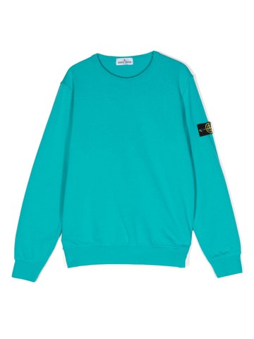 Stone Island Junior - Compass-badge sweatshirt - kids - Cotton - 4 - Blue