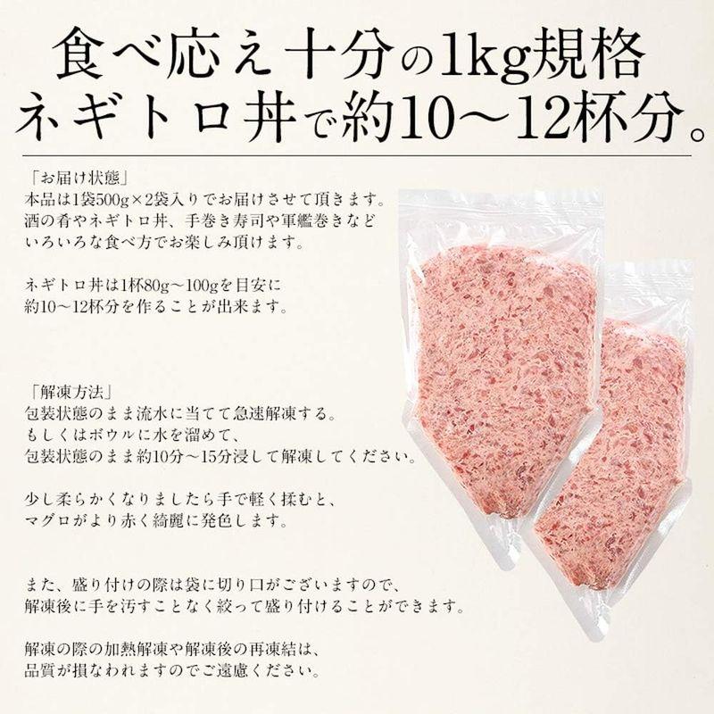 港ダイニングしおそう ネギトロ マグロたたき 1kg（500g×2袋） 丼ぶり約10?20杯分 ねぎとろ まぐろ 鮪 マグロ 酒の肴 ご家庭