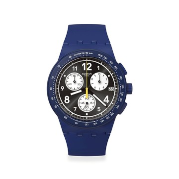 Swatch NOTHING BASIC ABOUT BLUE 運動手錶 SUSN418 (42mm)【官方旗艦店】