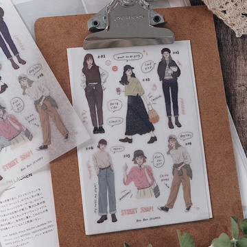 #ootd_1 轉印貼紙 感壓貼紙 2張入