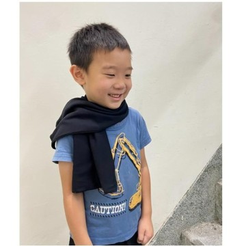 A502_負離子圍巾(短)/黑(74×20CM)