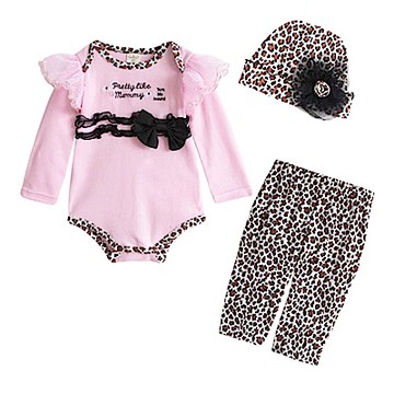 baby童衣 嬰兒套裝 長袖包屁衣 長褲 3件套37291