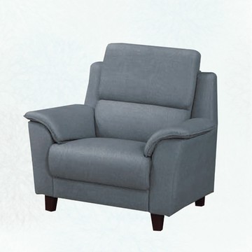 文創集 艾默灰耐磨皮革獨立筒單人座沙發椅-110x92x103cm免組