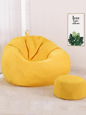 懶人沙發 懶人沙發榻榻米臥室小沙發豆袋黃色女生單人家用陽台落地懶人椅子 宜品居家