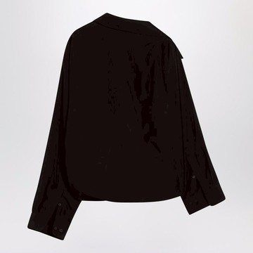 Balenciaga One-Shoulder Shirt In Poplin