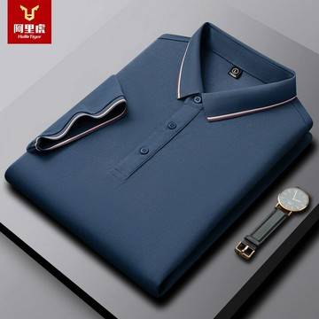 【新款熱賣】2025夏季新款短袖t恤男式翻領純色空白版打底衫工作服男士polo衫