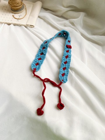 【好日手作】 春日爛漫韓式白雪公主配色花紋手工編織髮帶