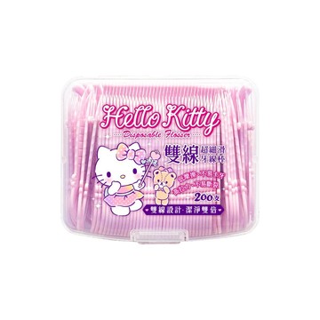 Sanrio Hello Kitty 雙線超細滑牙線棒 200 支 X 6 盒 雙線設計 潔淨雙倍