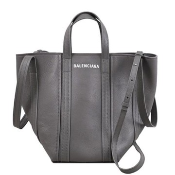 BALENCIAGA 672791 EVERYDAY NORTH-SOUTH 雙提把斜背兩用包.灰 S