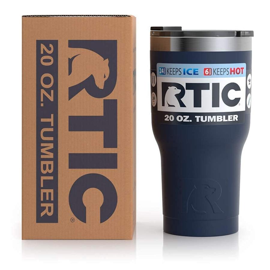 RTIC DOUBLE WALL VACUUM INSULATED TUMBLER, 20 OZ, NAVY