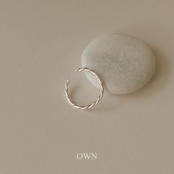 ✨S925純銀麻花開口戒指｜OWN｜純銀 戒指 戒指女 可調式戒指 開口戒指