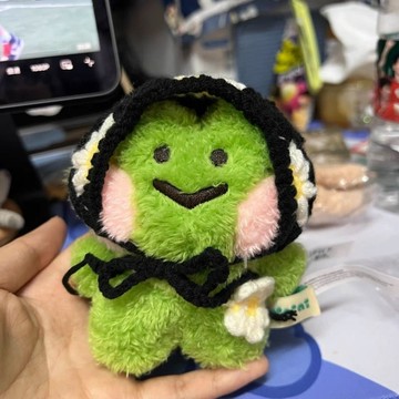 🌟小象優選🌟seventeen徐明浩衕款頭巾和小雛菊包lenini手工鈎頭巾(不含青蛙)