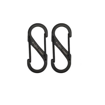 NITE IZE S-Biner 迷你S型不銹鋼雙面扣環/8字扣 1號-二入組 SB1-2PK-01 黑色