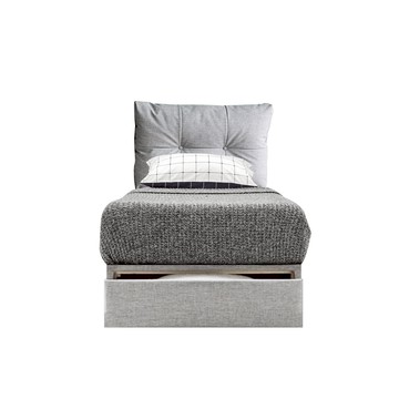 ASSARI-普萊斯貓抓皮房間組(床頭片+床底)-單大3.5尺灰色