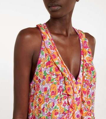 Poupette St Barth Mae floral ruffled minidress