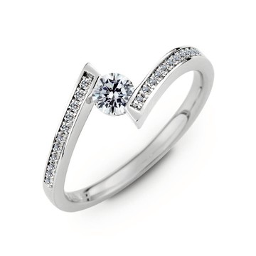 ::免費刻字::繁星物語 求婚鑽戒-白金(鉑金)/30分鑽石