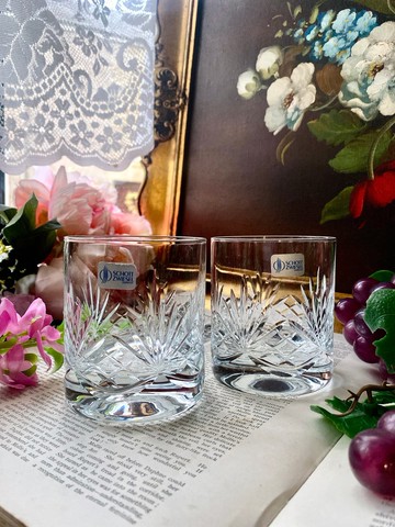 1940年代德國製水晶杯威士忌杯一對完整庫存品含原裝盒