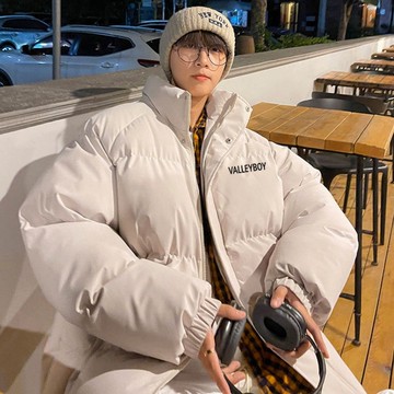 【癮品流行-YP】長袖 上衣 秋季長袖 美式上衣 長袖上衣 棉衣男 冬季加厚保暖 棉襖外套 青少年 寬鬆立領 潮牌面包服