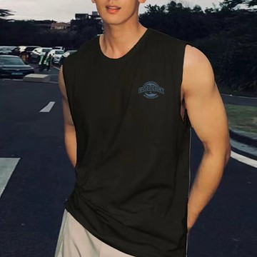 【台灣出貨】汗衫坎肩背心男男運動休閒寬鬆無袖薄款上衣ins潮牌男背心寬鬆百搭男新款夏季無袖加肥加大坦克男美式重磅純棉韓版