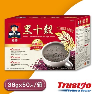 【美式賣場】桂格 減糖黑十穀(38gx50入/箱)
