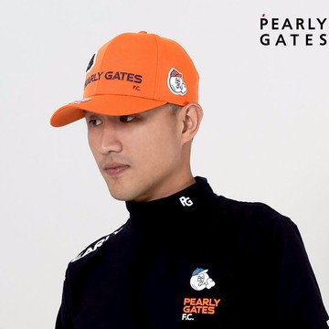 【ṔEARLY GATES】淺橘色環保綾織紋設計款品牌經典球帽 JLU07901