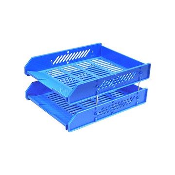 龍和 二層公文架 (DR-421)藍