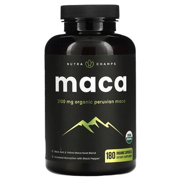 NutraChamps, 瑪卡，2,100 毫克，180 粒有機膠囊（每粒膠囊 700 毫克）