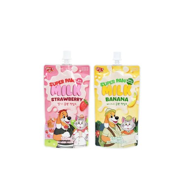 關節保健 Super Paw 韓國寵物牛奶 0%乳糖(草莓/香蕉)150ml/8入