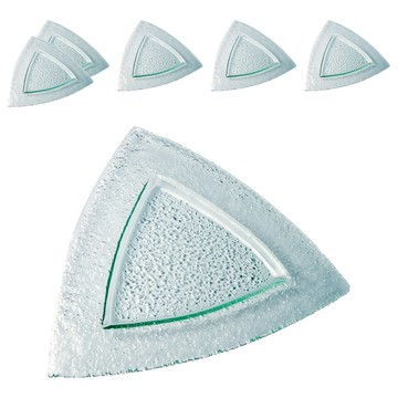 Natura Clio 三角碟  透明色  6個  120 x 120mm