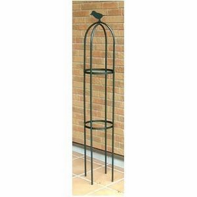 フラワースタンド/花台 【直径25cm×高さ120cm】 脚4本付 防サビ加工 スチールパイプ製 日本製 『ミニオベリスク アリビオ』 [▲][TP]