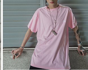 FINDSENSE H1夏季 新款 日本 清新 粉色 復古圖案印花  時尚  寬鬆 潮牌 情侶 短袖 T恤 潮男女 上衣