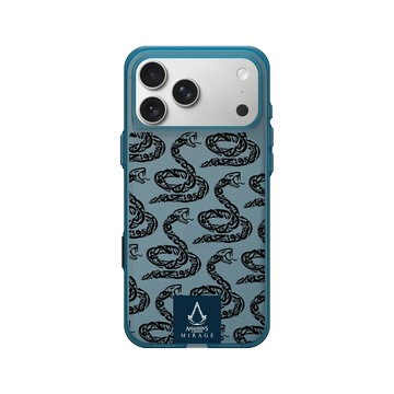 iPhone 17 Pro Max Clear (相機按鈕) 夜幕藍 - Assassin's Creed - Assassin's Creed Mirage® - Snake Calligraphy