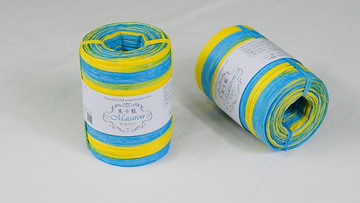 馬卡龍紙線-烏克蘭色 200M 手藝材料 編織線材 台灣製