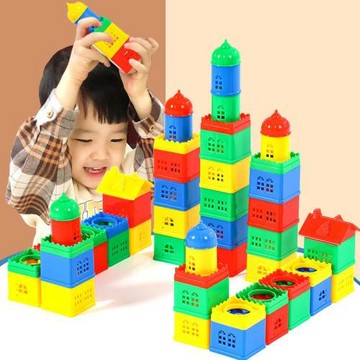 兒童塑料大方塊房子拼插積木男孩幼兒園寶寶益智拼裝小孩女孩玩具