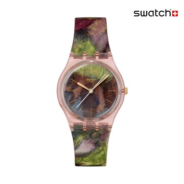 Swatch DEGAS'S DANCERS 竇加《綠色和黃色的舞者》SO28Z131 (34mm)【官方旗艦店】