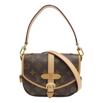 LOUIS VUITTON LV 路易威登 棕色 原花帆布 Saumur BB 兩用包 M46740 【二手名牌BRAND OFF】