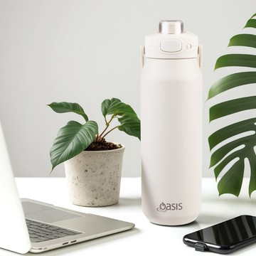 Oasis 三層陶瓷彈蓋保溫/保冰瓶 1000ml