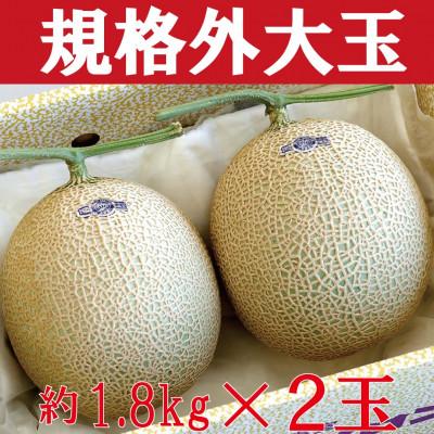 ふるさと納税 袋井市 クラウンメロン規格外大玉　2玉(約3.6Kg)(袋井市)